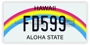 FD599  license plate in HI