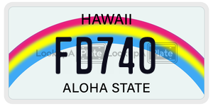 FD740  license plate in HI