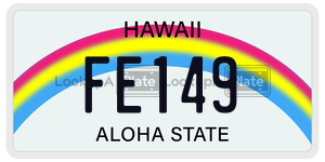 FE149 license plate in Hawaii