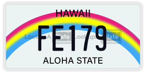 FE179 license plate in Hawaii