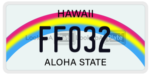 FF032  license plate in HI