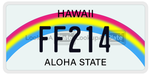 FF214 license plate in Hawaii