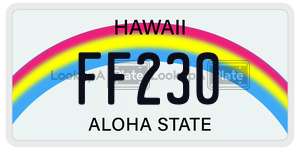 FF230 license plate in Hawaii