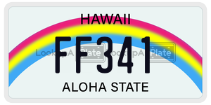 FF341 license plate in Hawaii