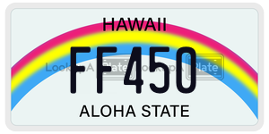 FF450  license plate in HI