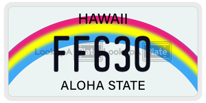 FF630  license plate in HI