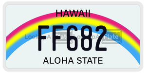 FF682  license plate in HI