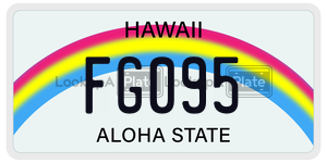 FG095  license plate in HI