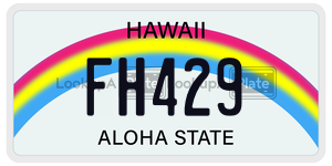 FH429 license plate in Hawaii