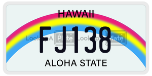 FJ138  license plate in HI