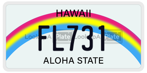 FL731  license plate in HI