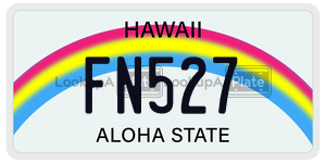FN527  license plate in HI