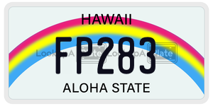 FP283  license plate in HI