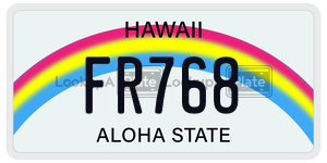 FR768  license plate in HI
