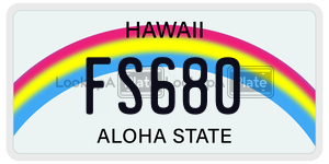 FS680  license plate in HI
