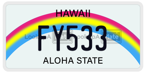 FY533  license plate in HI