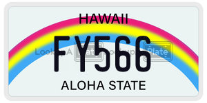 FY566  license plate in HI
