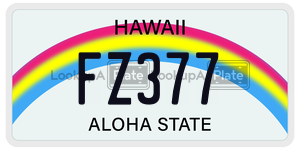 FZ377  license plate in HI