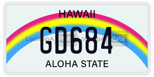 GD684  license plate in HI