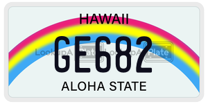 GE682  license plate in HI