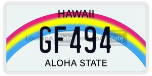 GF494  license plate in HI