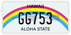 GG753  license plate in HI