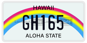 GH165  license plate in HI
