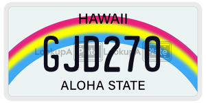 GJD270  license plate in HI