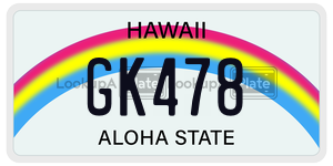 GK478  license plate in HI