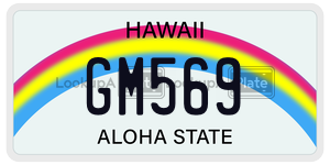 GM569  license plate in HI