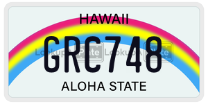 GRC748  license plate in HI