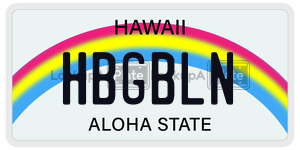 HBGBLN  license plate in HI