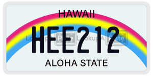 HEE212  license plate in HI