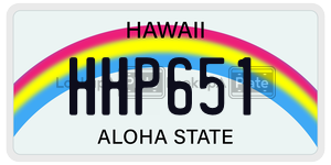 HHP651  license plate in HI
