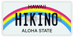 HIKINO license plate in Hawaii