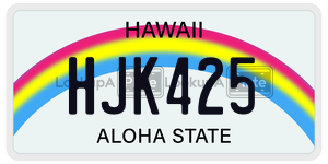 HJK425  license plate in HI
