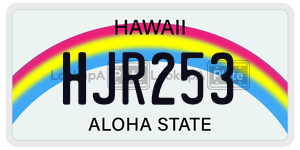 HJR253  license plate in HI