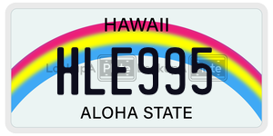 HLE995  license plate in HI