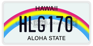 HLG170 license plate in Hawaii