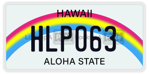 HLP063  license plate in HI