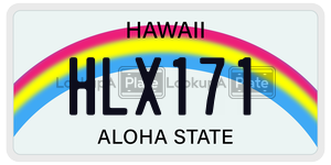 HLX171  license plate in HI
