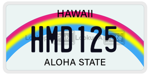 HMD125  license plate in HI