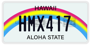 HMX417  license plate in HI