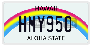 HMY950  license plate in HI