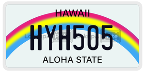 HYH505  license plate in HI