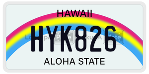 HYK826  license plate in HI