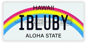 IBLUBY  license plate in HI