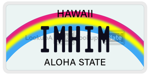 IMHIM  license plate in HI