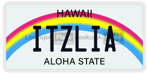 ITZLIA  license plate in HI