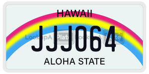 JJJ064  license plate in HI